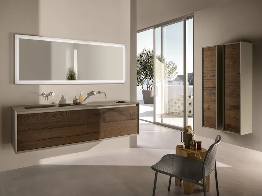 vanity unit oak